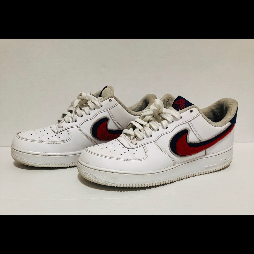 Nike Air Force 1 07 LV8 AF1 White Red Blue Mens 10